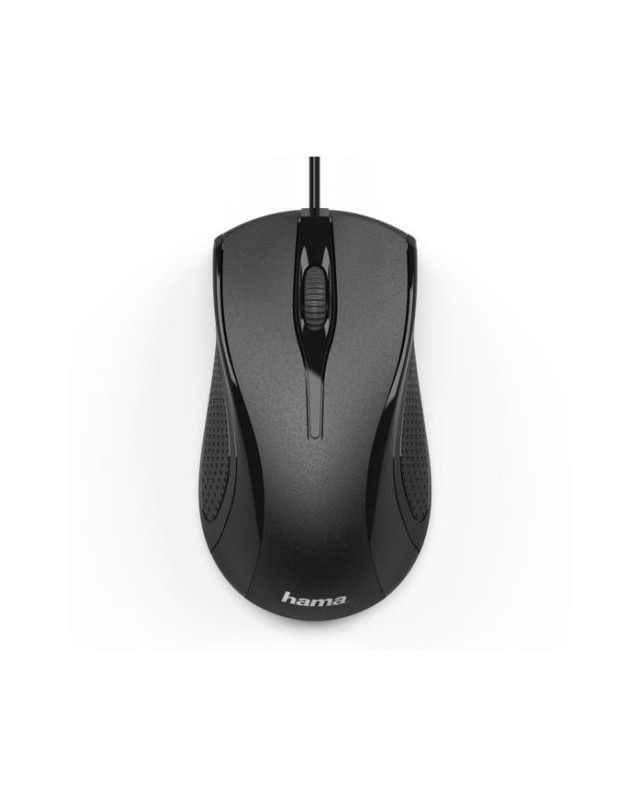 Hama MC-200 Wired Optical Mouse, 1000 DPI, USB, 3 Buttons, Black