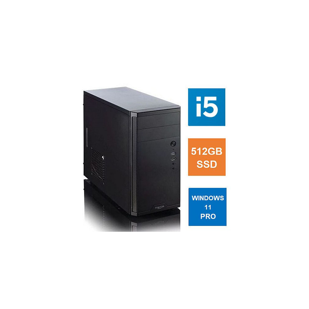 i5-11400, 8GB 3200MHz, 512GB SSD, Bequiet 450W, No Optical, KB & Mouse, Windows 11 Pro