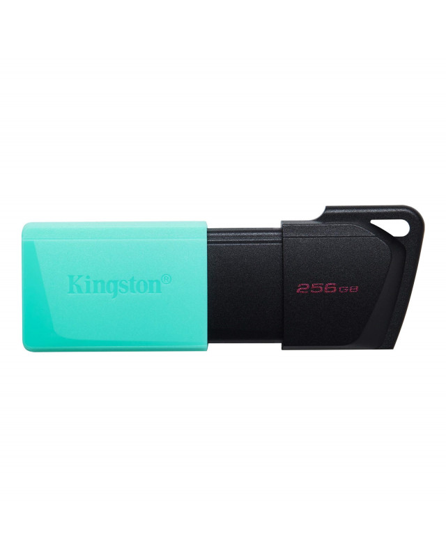 Kingston DataTraveler ExodiaM DTXM/256GB USB Flash Drive, 256GB, USB 3.2, Turquoise / Black, Moving Cap Design