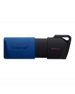 Kingston DataTraveler ExodiaM DTXM/64GB USB Flash Drive, 64GB, USB 3.2, Blue / Black, Moving Cap Design