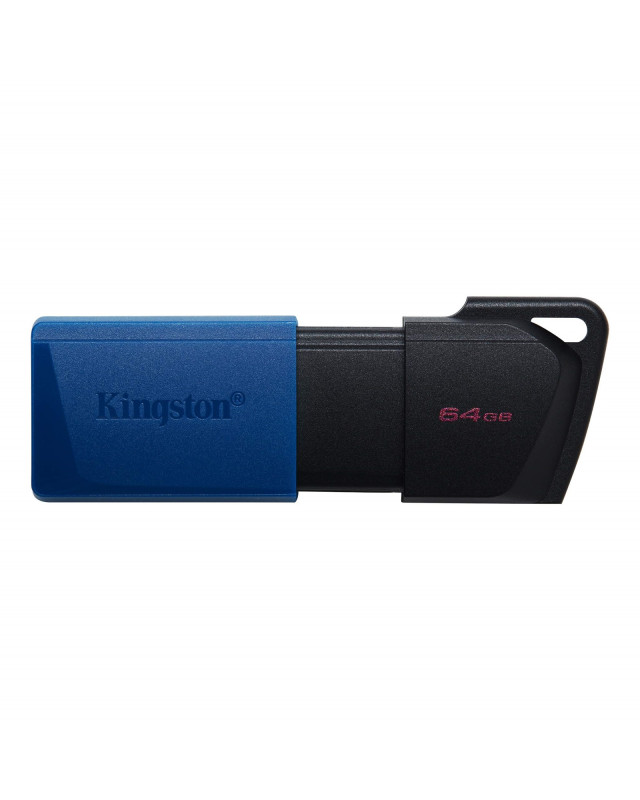 Kingston DataTraveler ExodiaM DTXM/64GB USB Flash Drive, 64GB, USB 3.2, Blue / Black, Moving Cap Design