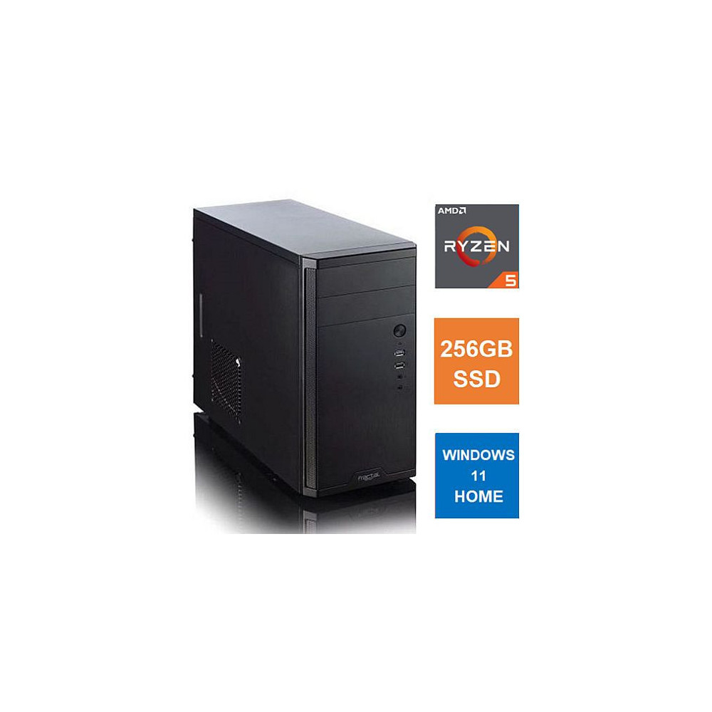 Ryzen 5 5600G, 8GB 3200MHz, 256GB SSD, Bequiet 450W, No Optical, KB & Mouse, Windows 11 Home