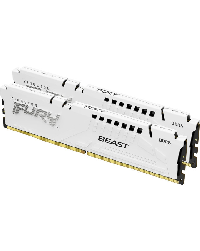 Kingston FURY Beast RGB KF564C32BWEK2-64 64GB (32GB x2) DDR5 6400MT/s White System Memory