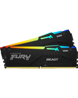 Kingston FURY Beast KF556C36BBEAK2-32 32GB RGB (2x16GB) System Memory, DDR5, 5600MHz, Black, 288 Pin