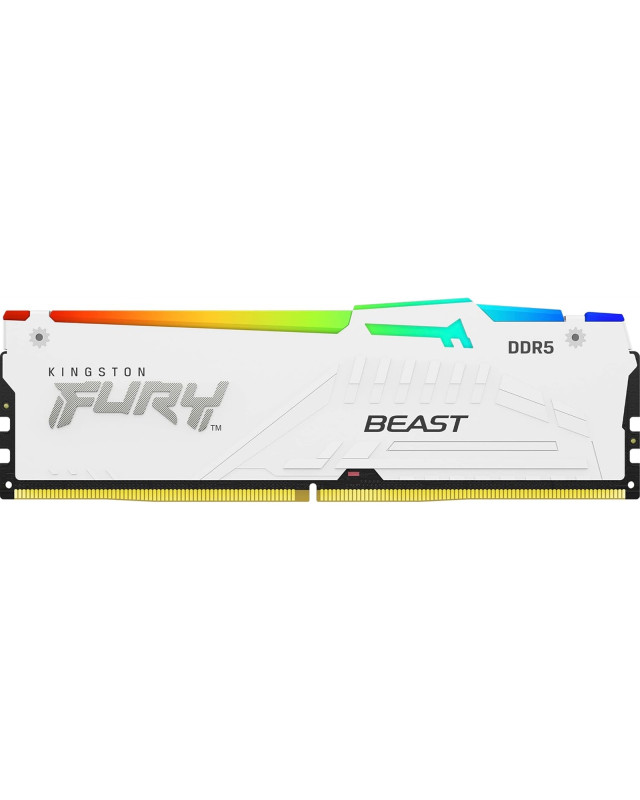 Kingston FURY Beast KF564C32BWA-32 32GB (1x32GB) RGB White System Memory, 6400MT/s, DDR5, CL32, DIMM, AMD EXPO Certified