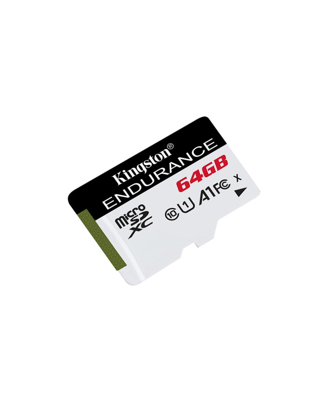 Kingston SDCE/64GB High Endurance micro SD Flash Memory Card, 64GB, Class 10, A1, UHS-I U1, Retail Packed