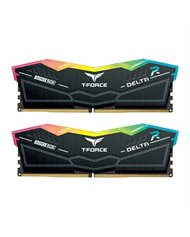 TEAMGROUP T-Force Delta RGB DDR5 Ram 32GB Kit (2x16GB) 5600MHz (PC5-44800) CL36 Desktop Memory Module Ram Black for 600 Series Chipset