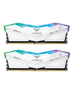 Team T-Force Delta RGB FF3D532G6400HC40BDC01 32GB 6400MHz DDR5 System Memory, 2 x 16GB, White, CL40-40-40-84 1.35V