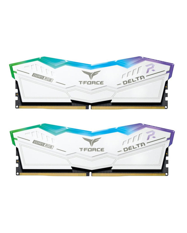 Team T-Force Delta RGB FF3D532G6400HC40BDC01 32GB 6400MHz DDR5 System Memory, 2 x 16GB, White, CL40-40-40-84 1.35V