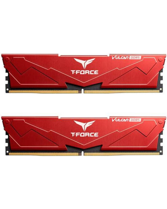 TeamGroup T-Force VULCAN Red DIMM Kit 64GB (2 x 32GB), DDR5 6000MHz System Memory