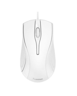 Hama MC-200 Wired Optical Mouse, 1000 DPI, USB, 3 Buttons, White
