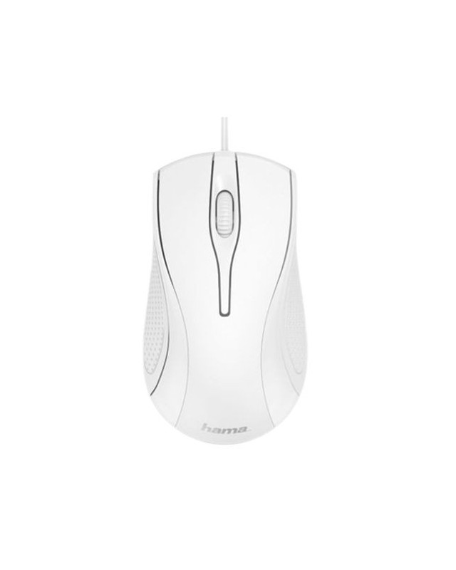Hama MC-200 Wired Optical Mouse, 1000 DPI, USB, 3 Buttons, White