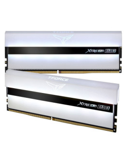 Team T-Force XTREEM ARGB 16GB White Heatsink with ARGB LEDs (2 x 8GB) DDR4 3200MHz DIMM System Memory