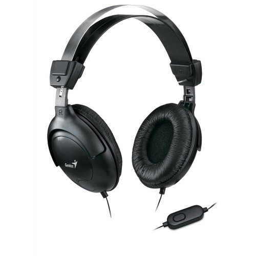 Genius HS-M505X Noise-cancelling Headset with Mic, 3.5mm Connection, Plug and Play with Adjustable Headbandand, In-line micropho