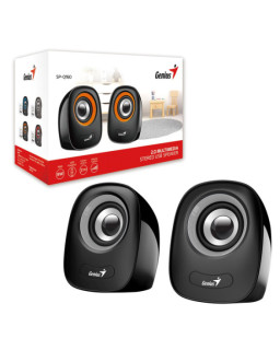 Genius SP-Q160 2.0 Desktop Speakers, Stereo Sound, USB Powered Plug and Play, 6w, 3.5mm with Volume Control, Grey