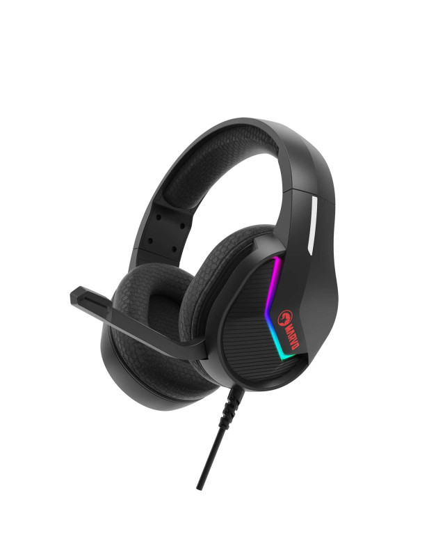 Marvo Scorpion H8618 Tactic 40 USB 2.0 Wired Gaming RGB Headset (Black)