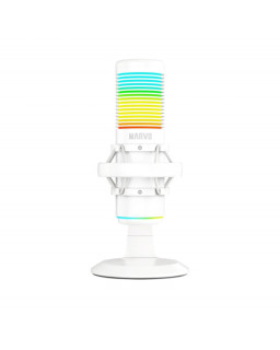 Marvo Scorpion MIC-07 Blast 60 USB RGB Noise Cancelling Wired Gaming Microphone (White)