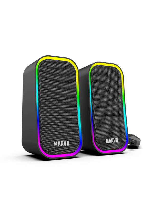 Marvo Scorpion SG-285 Havoc 20 USB Powered Stereo RGB 6W Gaming Speakers (Black)