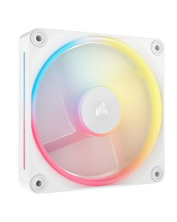 Corsair iCUE LINK LX120-R 12cm PWM Reverse Blade RGB Case Fan, 18 RGB LEDs, Magnetic Dome Bearing, 2400 RPM, White, Single Fan Expansion Kit