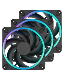 Fractal Design Momentum 14 ARGB 14cm PWM Case Fans (3-Pack), 20 LEDs, FDB Bearing, 350-1800RPM, 8-pin Connector, Black