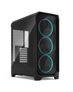 Fractal Design Meshify 3 (Black RGB TG Light) Gaming Case w/ Light Tint Window, E-ATX, Mesh Front, 3x RGB Fans, USB-C 20Gbps