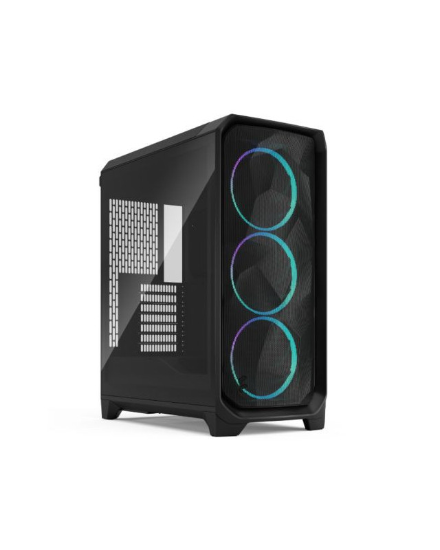 Fractal Design Meshify 3 (Black RGB TG Light) Gaming Case w/ Light Tint Window, E-ATX, Mesh Front, 3x RGB Fans, USB-C 20Gbps