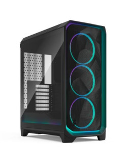 Fractal Design Meshify 3 Ambience Pro RGB (Black TG Light) Gaming Case w/ Light Tint Window, E-ATX, Mesh Front, 3x RGB Fans, Adjust Pro Hub, USB-C 20Gbps