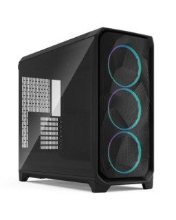 Fractal Design Meshify 3 XL (Black RGB TG Light) w/ Light Tint Window, E-ATX, Mesh Front, 3x RGB Fans, USB-C 20Gbps