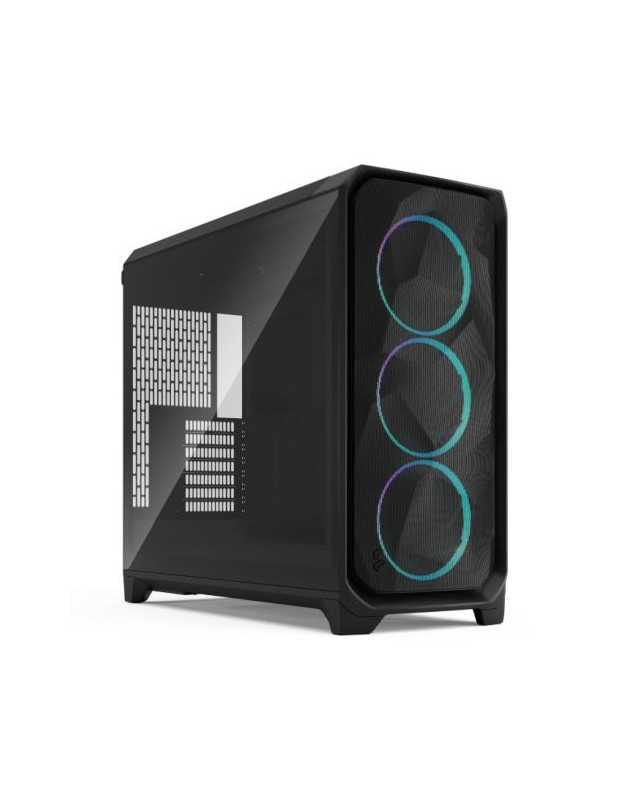Fractal Design Meshify 3 XL (Black RGB TG Light) w/ Light Tint Window, E-ATX, Mesh Front, 3x RGB Fans, USB-C 20Gbps