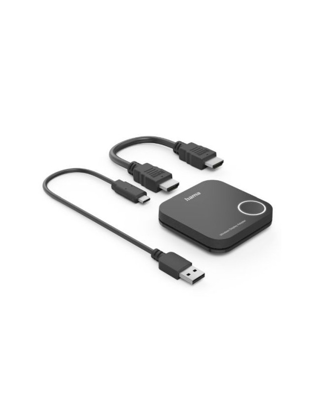 Hama Wireless to HDMI Display Adapter, Cast your Wireless Display / Miracast / Airplay / DLNA-enabled Devices onto a TV/Projector, USB Powered
