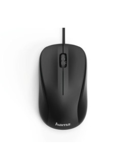 Hama MC-300 Wired Optical Mouse, 1200 DPI, USB, 3 Buttons, Black