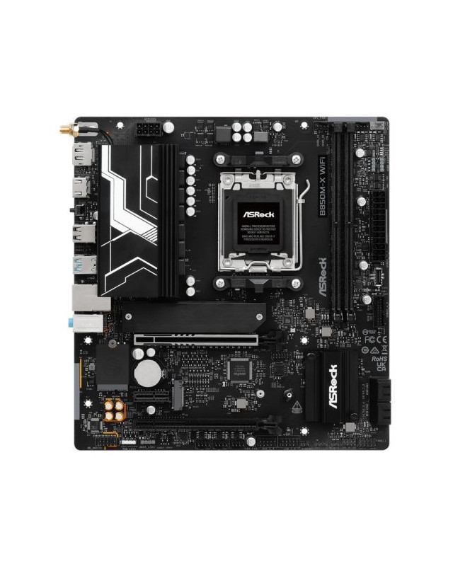 Asrock B850M-X WIFI R2.0, AMD B850, AM5, Micro ATX, 2 DDR5, HDMI, DP, Wi-Fi 6E, 2.5G LAN, 2x M.2