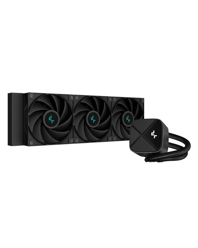 DeepCool LS720 SE Zero Dark All In One Liquid CPU Cooler, 360mm Radiator, 3x 120mm DeepCool Fans, Intel/AMD