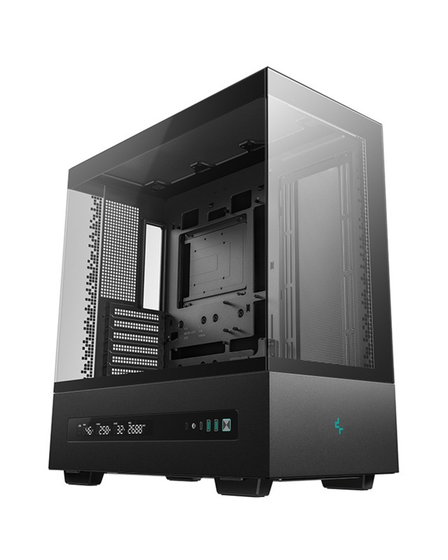 DeepCool CH690 Digital ATX Mid-Tower Case, High-Airflow PC Case with Semi-Glass Panel, USB-C Port, Support for 420mm Radiator, 450mm GPU, ATX PSU, Black