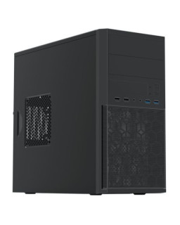 Vida Corporate Black Office Case, Micro ATX, 12cm Fan, Mesh Front
