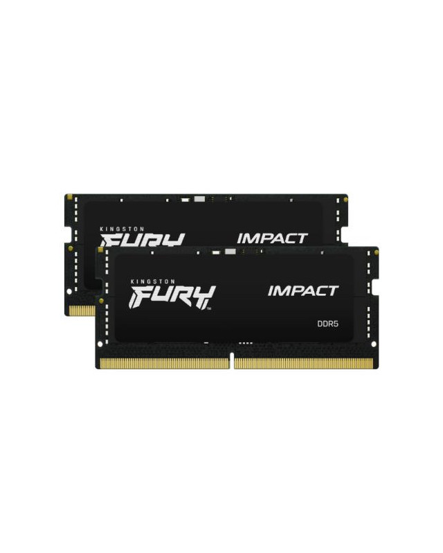 Kingston Fury Impact 32GB Kit (2 x16GB), DDR5, 5600MHz (PC5-44800), CL40, 1.1V, Intel XMP 3.0, SODIMM Memory