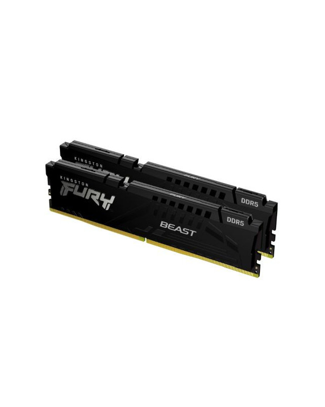 Kingston Fury Beast 32GB Kit (2 x 16GB), DDR5, 6000MHz, CL30, 1.4V, ECC, PMIC, AMD EXPO & Intel XMP 3.0, Black, DIMM Memory