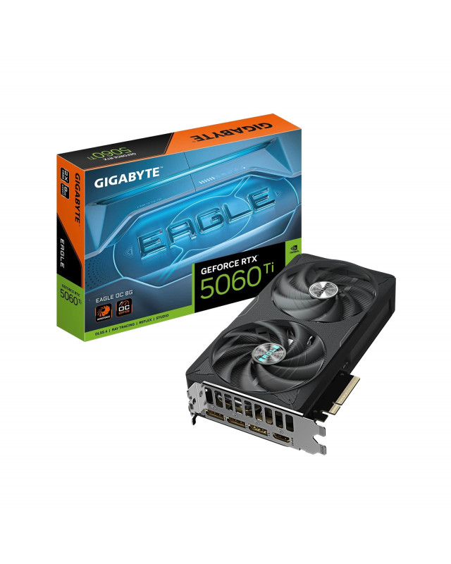 Gigabyte RTX 5060 Ti EAGLE OC 8GB GDDR7 Graphics Card, 4608 CUDA Cores, 2617MHz Core Clock, Dual Fan