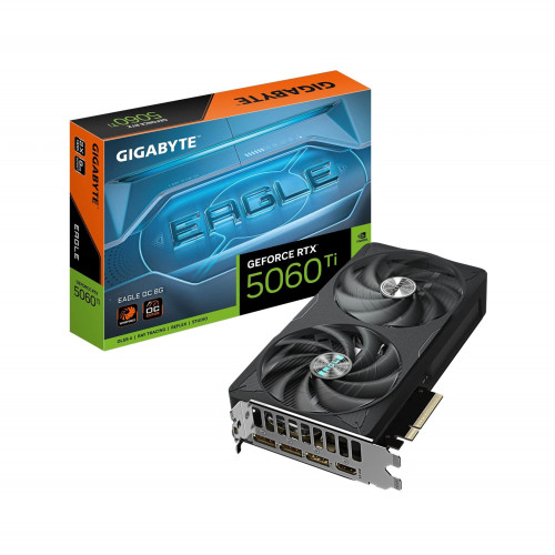 Gigabyte RTX 5060 Ti EAGLE OC 8GB GDDR7 Graphics Card, 4608 CUDA Cores, 2617MHz Core Clock, Dual Fan