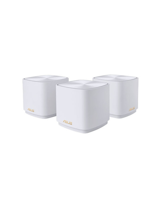 Asus (ZenWiFi XD4 Plus) AX1800 Dual Band Mesh Wi-Fi 6 System, 3 Pack, AiMesh, AiProtection, Wall Mountable, White