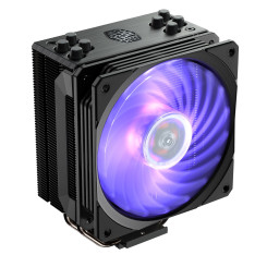 COOLER MASTER Hyper 212 V2 RGB Black Edition Fan CPU Cooler, Universal Socket, 120mm PWM SF120R RGB Fan, 2000RPM, 4 Heat