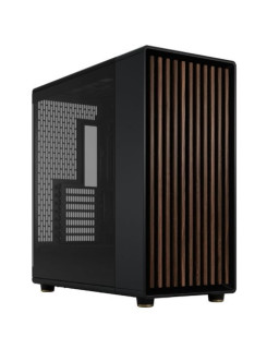Fractal Design North XL RC Charcoal Black (TG Dark) Case w/ Dark Glass Window, ATX, 3 PWM Fans, USB-C, Walnut Front, Reverse Connector/Asus BTF Compatible