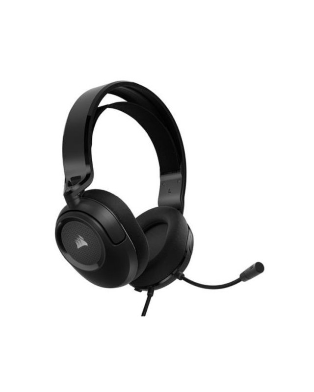 Corsair HS35 v2 Multiplatform Wired Gaming Headset, 3.5mm Jack, Suspended Fabric Headband, 50mm Neodymium Drivers, Carbon