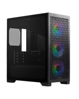 Cooler Master Elite 302 Gaming Case w/ Glass Side, Micro ATX, 3x ARGB Fans, PSU Shroud, Intake Grill, USB-C, Black