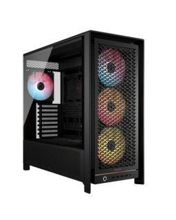 Corsair FRAME 5000D RS Modular Gaming Case w/ Glass Side, E-ATX, 4x ARGB Fans, InfiniRail Fan Mounting, USB-C, ARGB Strip, Asus BTF Compatible, Black