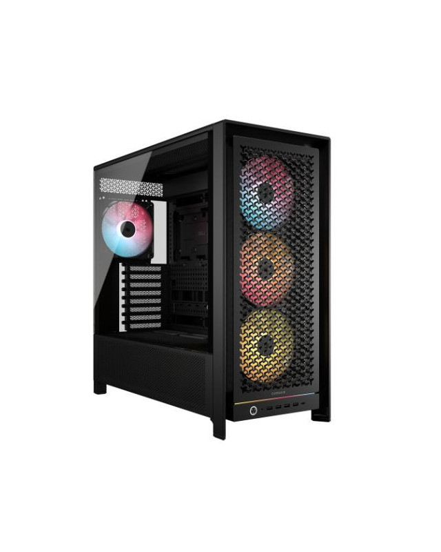 Corsair FRAME 5000D RS Modular Gaming Case w/ Glass Side, E-ATX, 4x ARGB Fans, InfiniRail Fan Mounting, USB-C, ARGB Strip, Asus BTF Compatible, Black