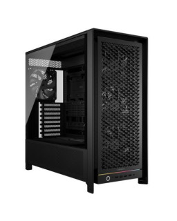 Corsair FRAME 5000D RS Modular Gaming Case w/ Glass Side, E-ATX, 4x PWM Fans, InfiniRail Fan Mounting, USB-C, ARGB Strip, Asus BTF Compatible, Black