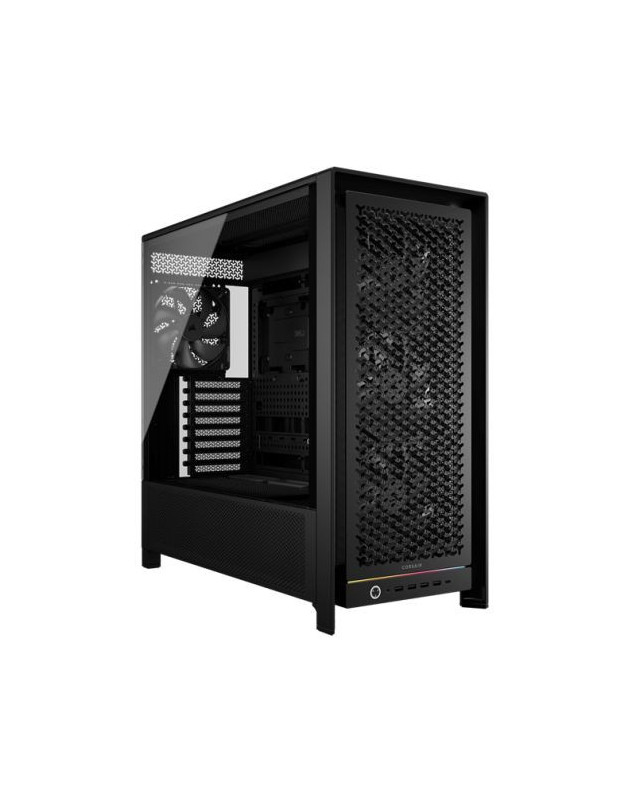 Corsair FRAME 5000D RS Modular Gaming Case w/ Glass Side, E-ATX, 4x PWM Fans, InfiniRail Fan Mounting, USB-C, ARGB Strip, Asus BTF Compatible, Black