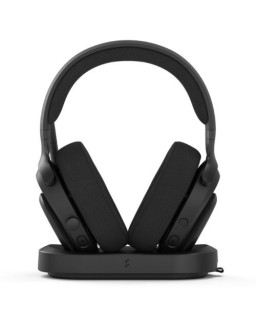 Fractal Design Scape (Dark) Gaming Headset, Wireless/Btooth/USB, Custom-Tuned Drivers, EQ Presets, 40 Hours Battery, Charging Stand, Ambient Lighting