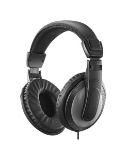Hama (ShellTV II) Headphones, 3.5mm Jack (6.35mm Adapter), 40mm Drivers, 6m Cable, Padded Headband, Black/Dark Grey
